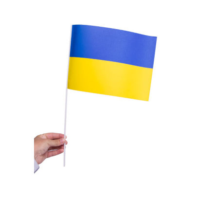 Pappersflagga, Ukraina 27x20cm