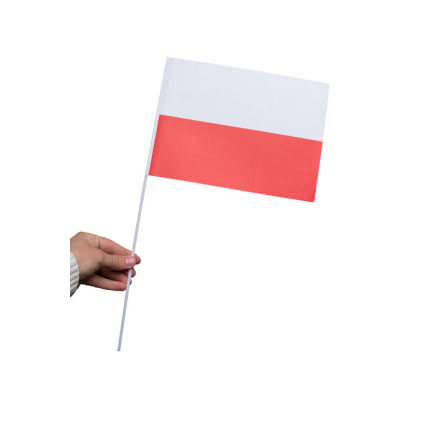 Pappersflagga, Polen 27x20cm