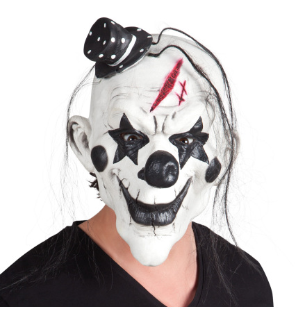 Mask, killer clown svart/vit