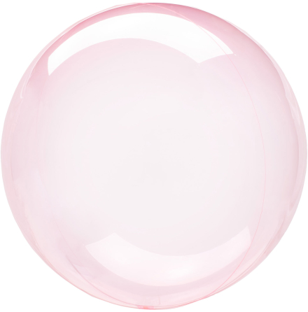 Klotballong, transparent mörkrosa 40 cm
