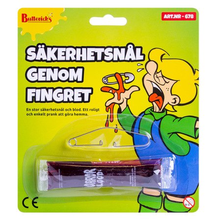 Skerhetsnl genom fingret