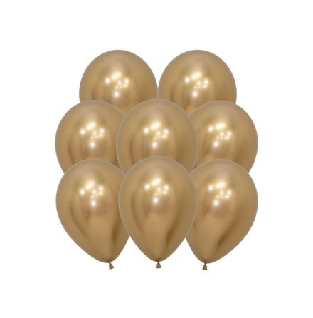 Ballonger, krom guld 10 st