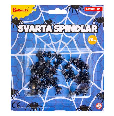 Spindlar, svarta 36 st