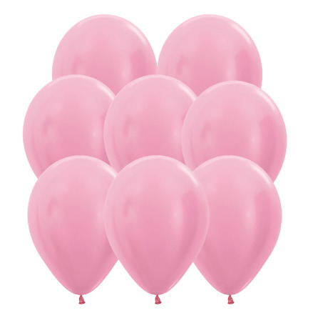 Ballonger, metallic rosa 10 st