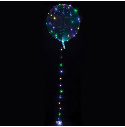 Klotballong, multifärg med LED