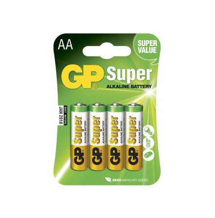 Batteri, 15A/AA 4-pack