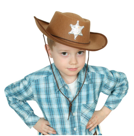 Sheriffhatt, barn brun