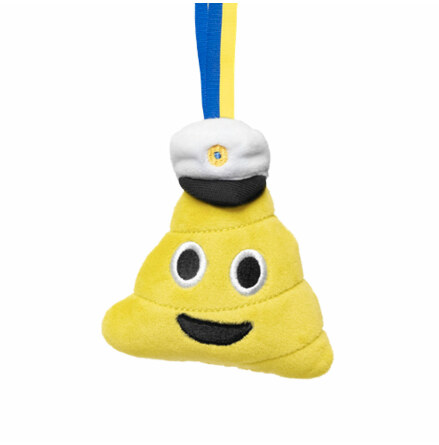 Studenthnge, emoji bajs gul 8 cm