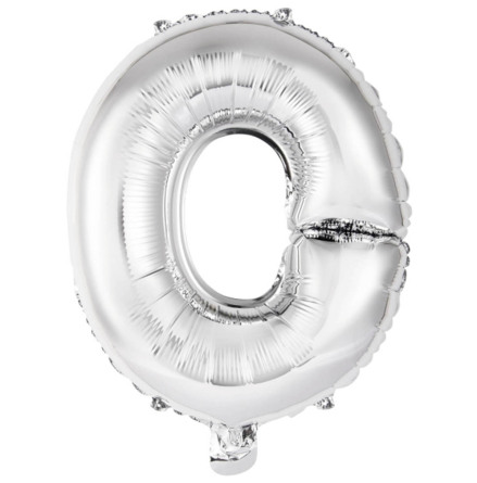 Folieballong, bokstav O silver 40 cm