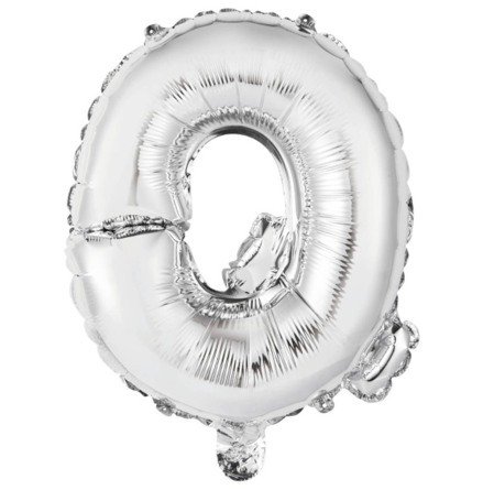 Folieballong, bokstav Q silver 40 cm