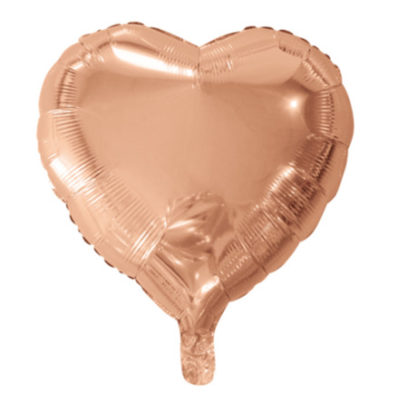 Folieballong, hjärta rosé 45 cm