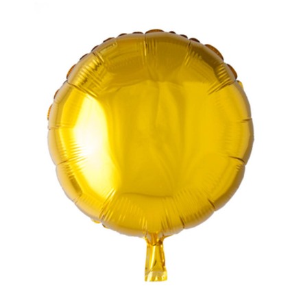 Folieballong, rund guld 45 cm
