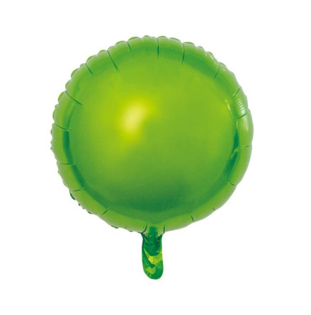 Folieballong, rund ljusgrön 45 cm