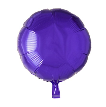 Folieballong, rund mörklila 45 cm