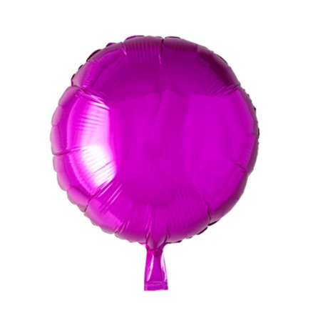 Folieballong, rund rödlila 45 cm