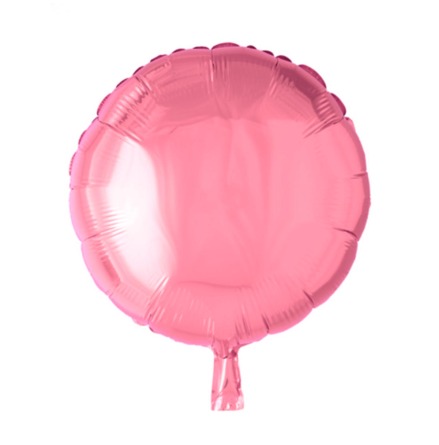 Folieballong, rund rosa 45 cm