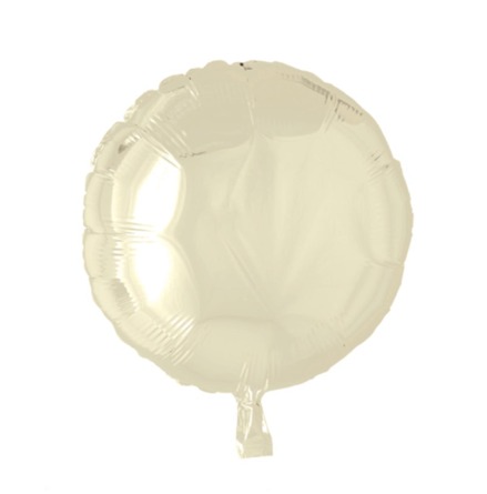 Folieballong, rund elfenben 45 cm