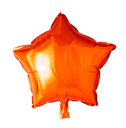 Folieballong, stjärna orange 45 cm