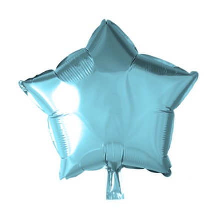 Folieballong, stjärna ljusblå 45 cm