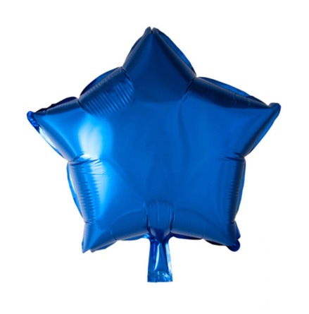 Folieballong, stjärna mörkblå 45 cm