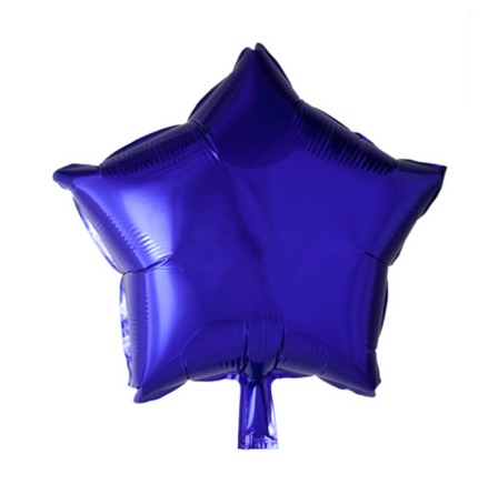 Folieballong, stjärna mörklila 45 cm