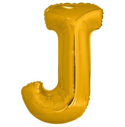 Folieballong, bokstav guld J 86 cm