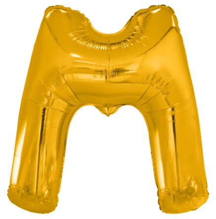 Folieballong, bokstav guld M 86 cm