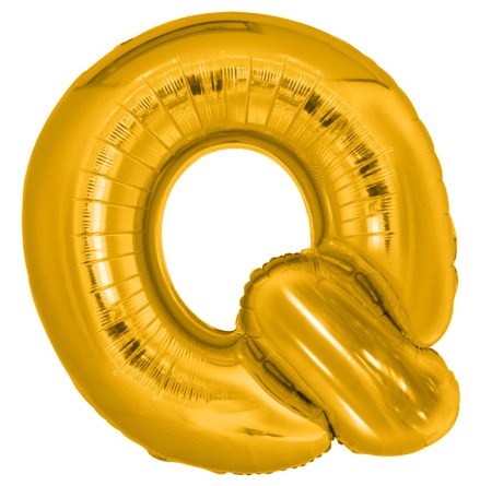 Folieballong, bokstav guld Q 86 cm