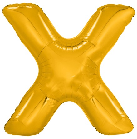 Folieballong, bokstav guld X 86 cm