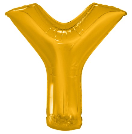 Folieballong, bokstav guld Y 86 cm