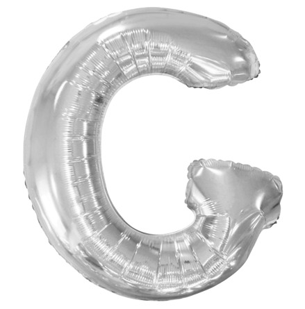 Folieballong, bokstav silver G 86 cm