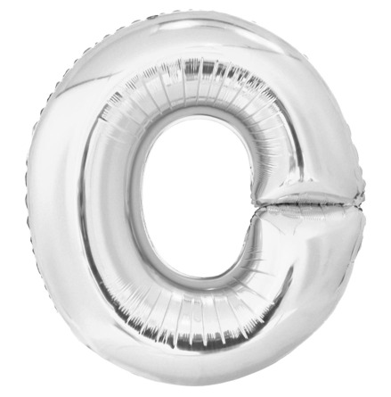 Folieballong, bokstav silver O 86 cm