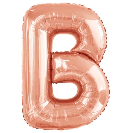 Folieballong, bokstav rosé B 86 cm