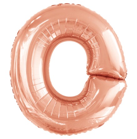 Folieballong, bokstav rosé O 86 cm