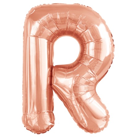 Folieballong, bokstav rosé R 86 cm