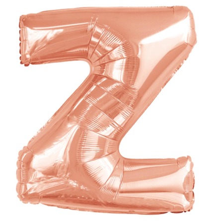 Folieballong, bokstav rosé Z 86 cm