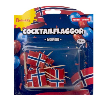Cocktailflaggor, Norge 24 st