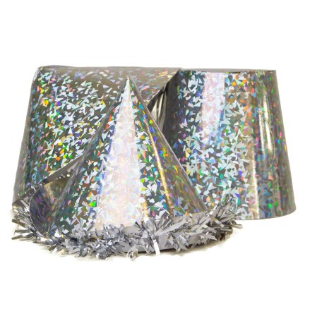 Partyhattar, glitter silver