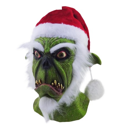 Mask, Ghoulish Green Santa