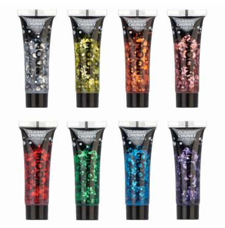 Moon Glittergel i tub, chunky 12 ml