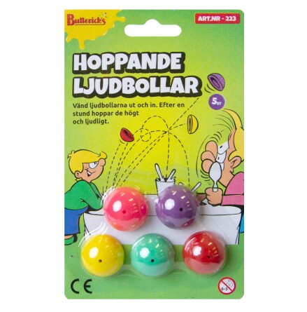 Hoppande ljudbollar 5 st