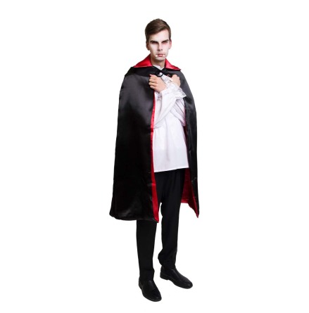 Mantel, svart/röd 110 cm