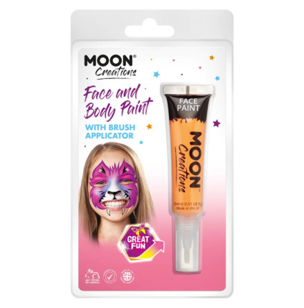 Moon Smink i tub med borste, orange 15 ml