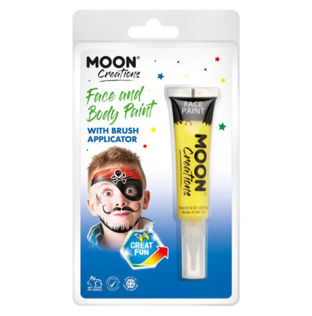 Moon Smink i tub med borste, gul 15 ml