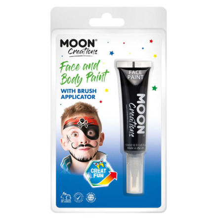 Moon Smink i tub med borste, svart 15 ml