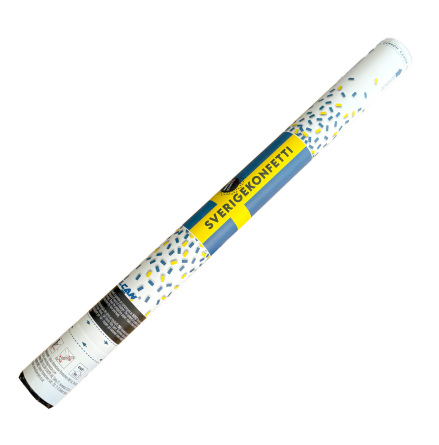 Konfettibomb, bl/gul 60 cm